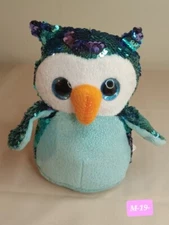 Adventure Planet Beautifully Detailed Sequin Owl 8" Plush Stuffed Animal Toy