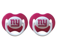 2-PACK - NEW YORK GIANTS Pacifier, Officially Licensed NFL BPA Free PINK READ 