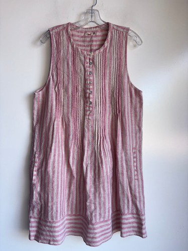 Faherty Isha Linen Dress Size Large