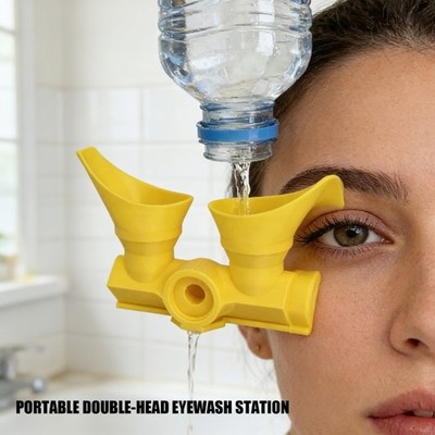 Double Sprays Light Weight Eye Rinse Device For Fast Cleaning Fits 16Oz