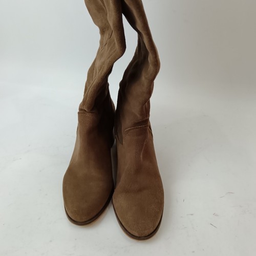 Steve Madden Boots size UK 5 Taupe Women's Heeled Casual Wear Zip Preloved - Picture 4 of 24