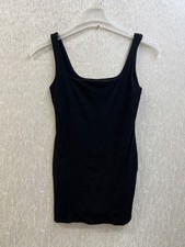 Forever 21 Black Sleeveless Tank Bodycon Knit Dress Scoop Neck Size L