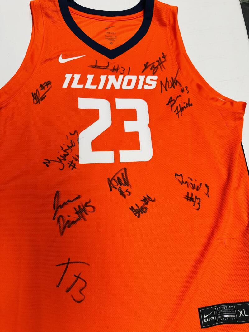 2025-26 ILLINOIS FIGHTING ILLINI SIGNED NIKE JERSEY ANDREJ STOJAKOVIC BOSWELL J1
