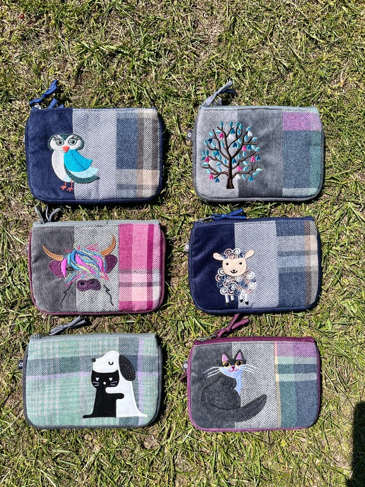 EARTH SQUARED Highland Cow Coo Purse Tweed Small Coin Bag Ladies Christmas Gift - Image 4 of 4