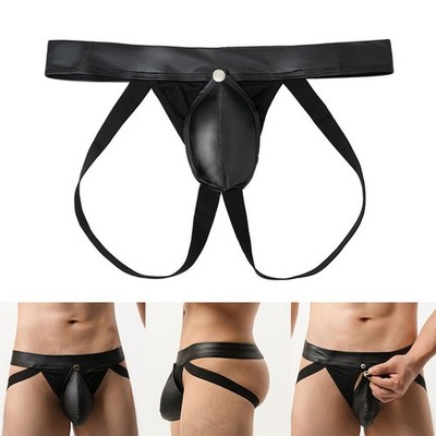 Kunstleder Höschen 80% Polyester, 20% Elasthan Ausbuchtung Beutel bequeme Passform