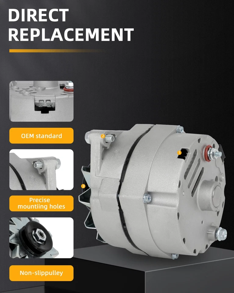 Alternador compatible con alta salida 105 amperios 1 cable 10SI autoexcitante SBC BBC GM ADR0151 Foto 2 de 4