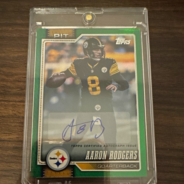 Topps Aaron Rodgers Steelers Autographs Green Refractor /99 #BA-AR