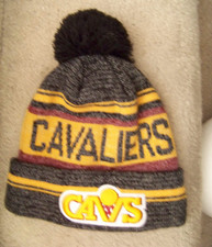 Cleveland Cavaliers logo knit type cap hat pom pom NBA Adult average size
