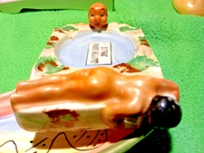 Rare Naughty Nodder Girl Ashtray - Vintage Lady JAPAN