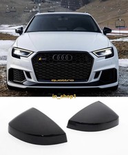 COPPIA CALOTTE SPECCHIETTI PER AUDI A3 8V 2013-2020 - NERO LUCIDO