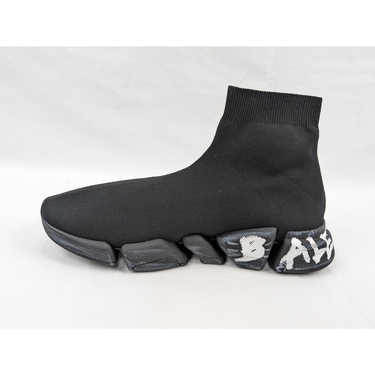 Balenciaga Speed 2.0 Graffiti Sneakers in Black/White BNWB 46 | eBay