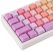 Cherry Profile PBT Keycaps 131 Keys Rainbow Candy Custom Side Printed Keycap