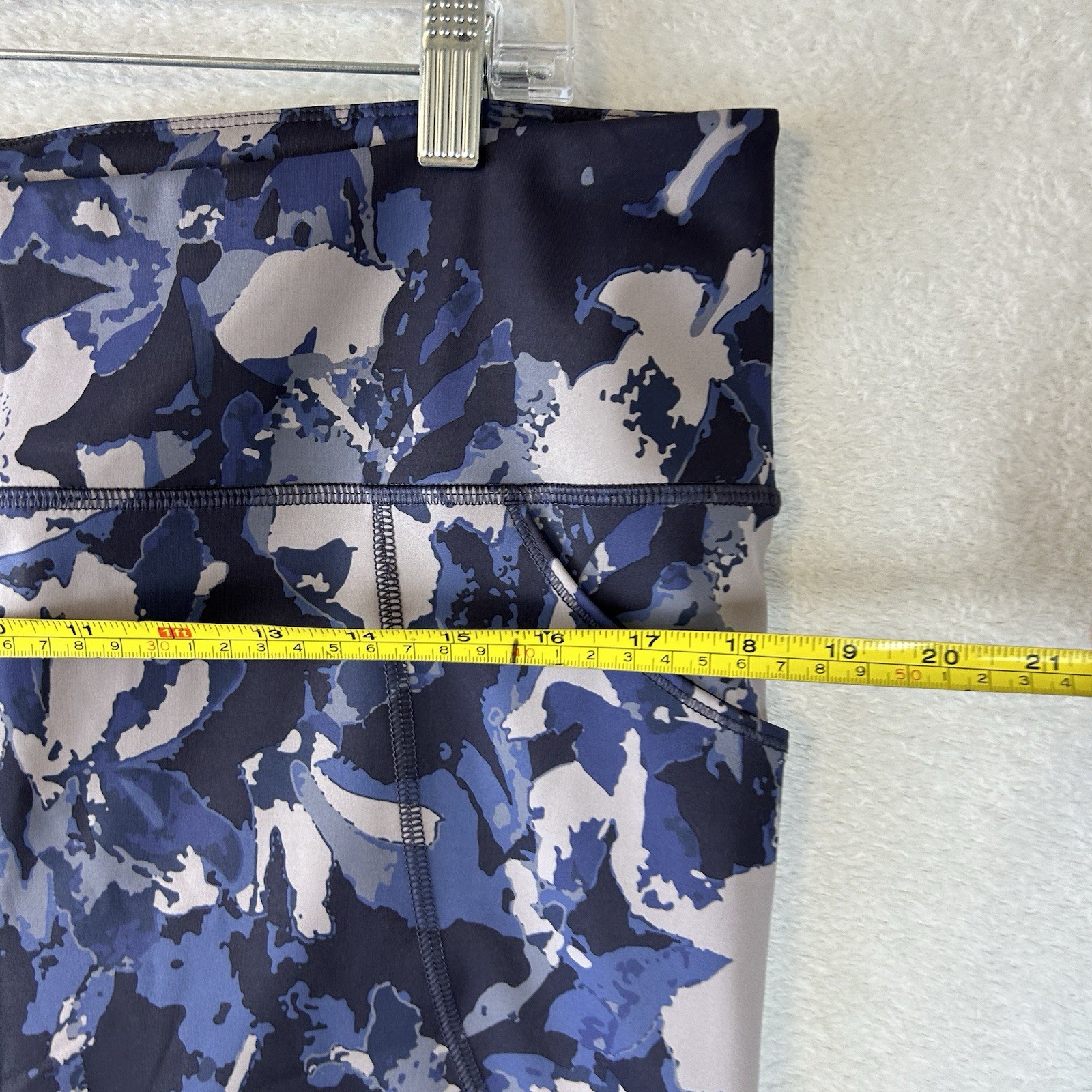 Duluth Trading NoGA Sculpting Leggings Women XL Ultra High Rise Blue Camouflage