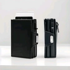 Men's BLACK front Pocket Pop Up RFID Blocking Wallet Fo Men Slim ID Card Holder 