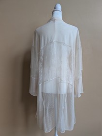 Victoria&rsquo;s Secret Ivory Lace Robe Kimono Panelled Sexy Bridal Cover Up XS/S