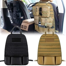 Seat Back Organizer Pocket Car Tactical MOLLE Gear Panel Vehicle Cover Protector