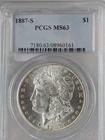 1887-S Morgan Dollar $1 PCGS MS63