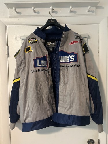 NASCAR Chase Authentic's Jimmy Johnson 48 Lowes Jacket Men 2XL Gray Drivers Line - Picture 3 of 8