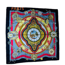 Hermes Carre 90 La Ronde des Heures Silk Scarf 34.6 in Vintage