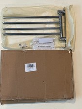 MOVNO Swing Out Towel Bar 4-Arm Stainless Steel Swivel Bathroom Organizer NEW