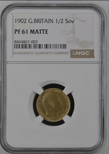 1902 Edward VII Gold Half Sovereign — photo from the most recent tracked eBay sale
