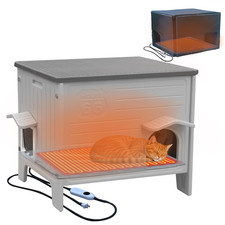 Csqoo Heated Cat House For Outside Insulated Lineroutdoor Cat House