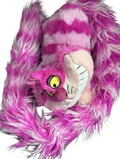 Disney Parks Cheshire Cat Plush 42" Long Tail Alice in Wonderland Pink Striped