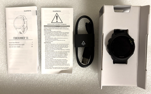 Garmin Forerunner 55 GPS Running Watch - Black-DAMAGED BOX BUT NEW