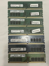 Lot Of (7) - 16GB PC4 RAM Mix Model And Frequency