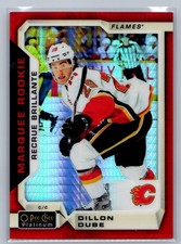 Dillon Dube 2018-19 O-Pee-Chee Platinum Marquee Rookie Red Prism /199 #156
