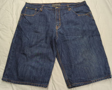 VTG Rocawear Denim Shorts Mens 42 Dark Wash Y2K Streetwear Storage Crease Lines