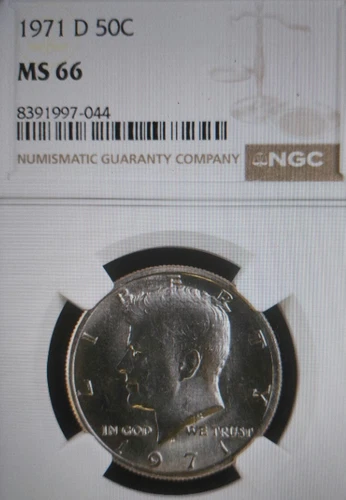 1971 D Kennedy Half Dollar NGC Certified MS66