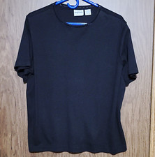 BonWorth Women s S/M Black Solid Knit T-Shirt...