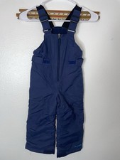 Columbia Kids Snow Bib Pants Blue Insulated Ski Snowboard Adjustable Sz 4T