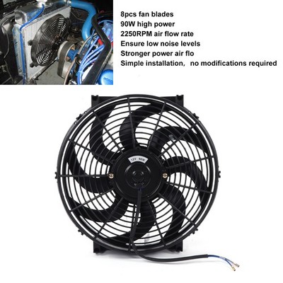 14in Universal Electric Radiator Cooling Fan Mounting Kit 12V 90W Slim Fan P SET