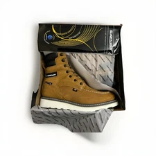 Sureway Boots Waterproof Leather Steel-Toe Work Boots Lt Brown Mens Sz 12