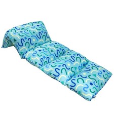 Wildkin Confetti Blue Microfiber Pillow Lounger, 87"L x 27"W x 0.25"H