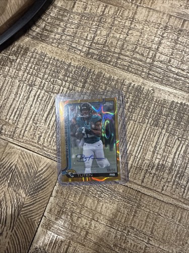2025 Topps Chrome - Rookie Autographs Bhayshul Tuten Gold Lava Refractor /50