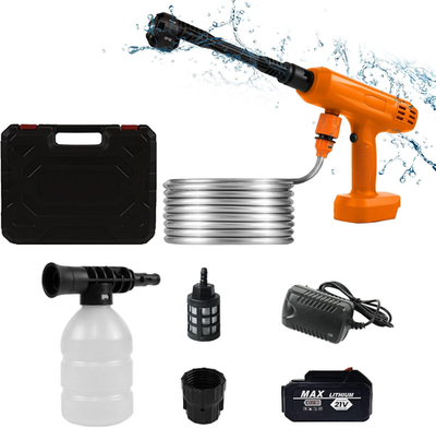 #ad Cordless 1200PSI Pressure Washer Portable 6 in 1 Nozzle 4Ah Battery Orange $92.99