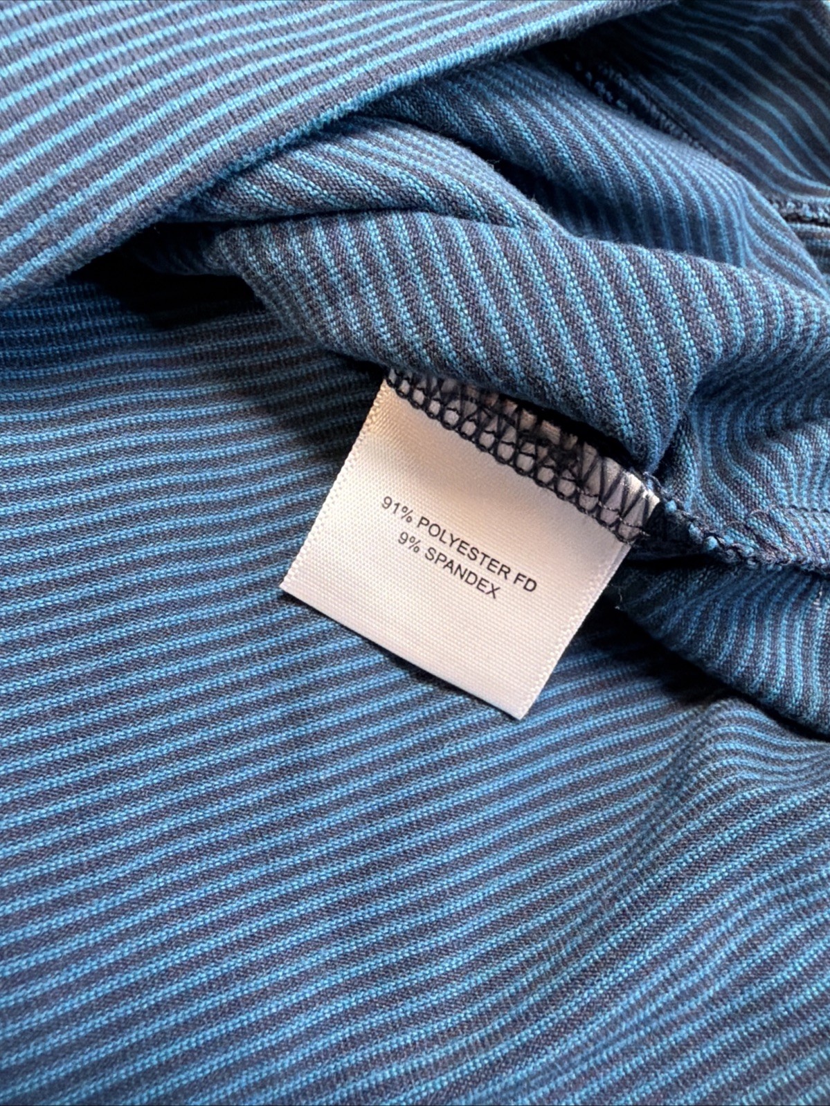 Peter Millar Performance Golf Polo Large Blue Str… - image 7