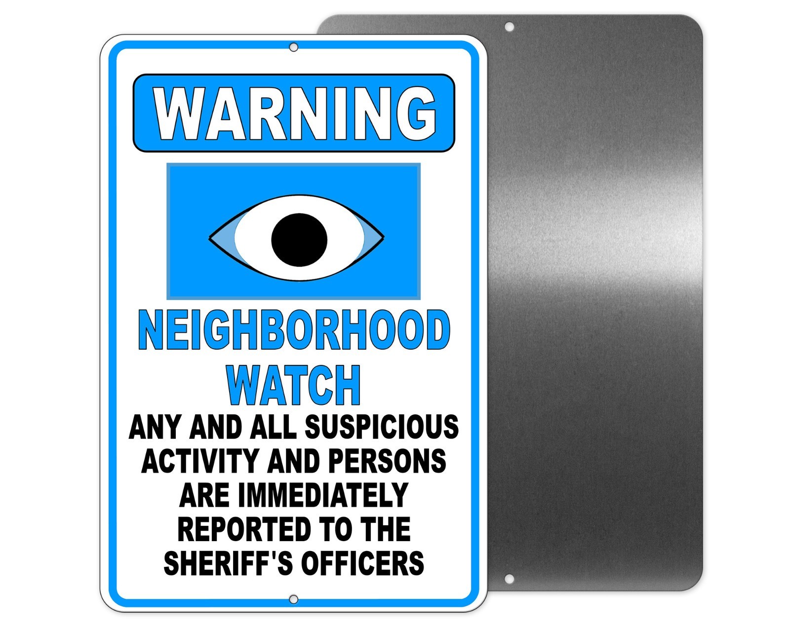 Знаки оповещения SIGN Neighborhood Watch Suspicious