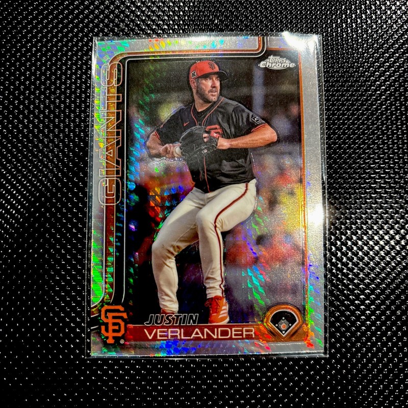 2025 Topps Chrome Justin Verlander #242 Prism Refractors San Francisco 28I