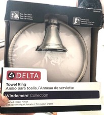 New Delta Windmere Collection Brushed Nickel Finish Towel Ring