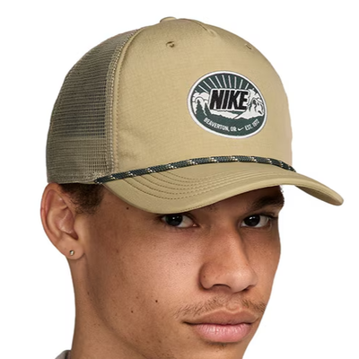 Nike Rise cap Structured Rope Trucker Mesh Snapback M/L Green Hat