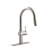 KOHLER Clarus Single Handle Pull Down Sprayer Kitchen Faucet in Vibrant Stainles