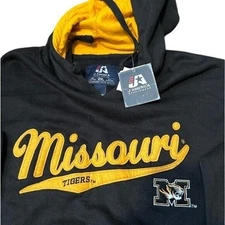 Missouri Tigers NCAA J. America Hoodie Sweatshirt Black Gold Mens 2XL College