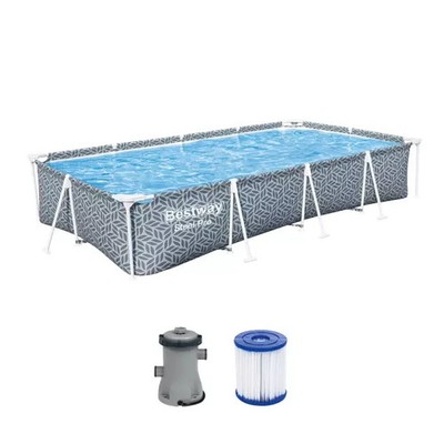 Bestway Steel Pro Frame Pool Set mit Filterpumpe 366 x 201 x 66 cm Schwimmbecken