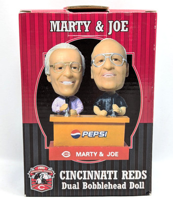 Cincinnati Reds SGA Marty Brennaman Joe Nuxhall Dual Bobblehead 2003 NIB