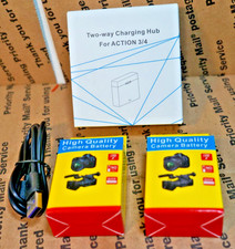2 PK CEQ Battery LTD2 Charger 1800 for DJI Osmo Action 3, Action 4 Sport Camera