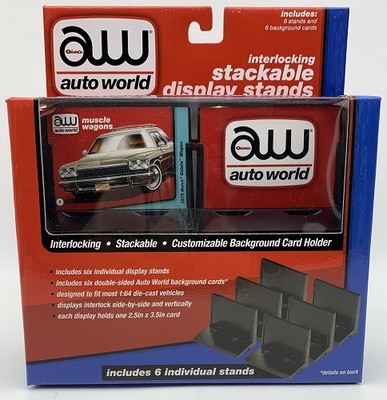 6 Ausstellungsständer für Modellautos im Maßstab 1:64 auto world OVP NEU